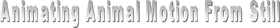 Animating Animal Motion From Still