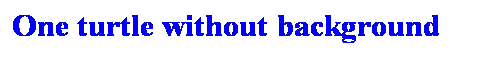 Text Box: One turtle without background

